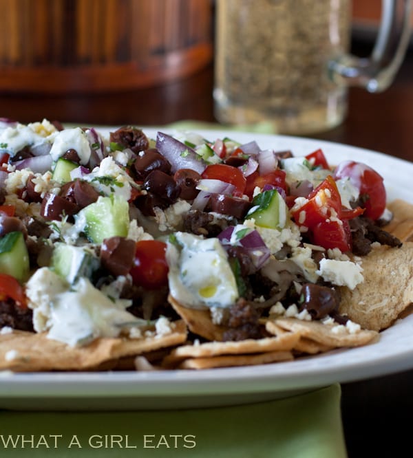 Greek Nachos with Ground Lamb Recipe