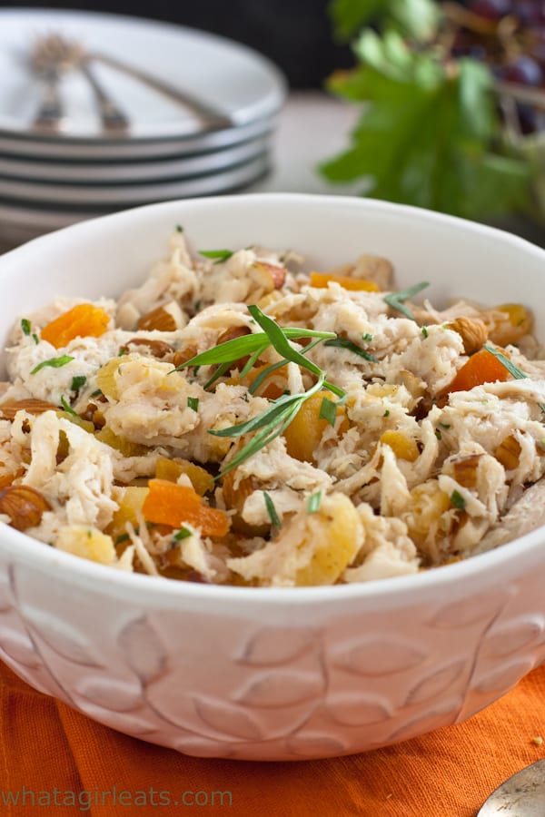 Chicken Salad With Apricots Almonds Tarragon What A Girl Eats