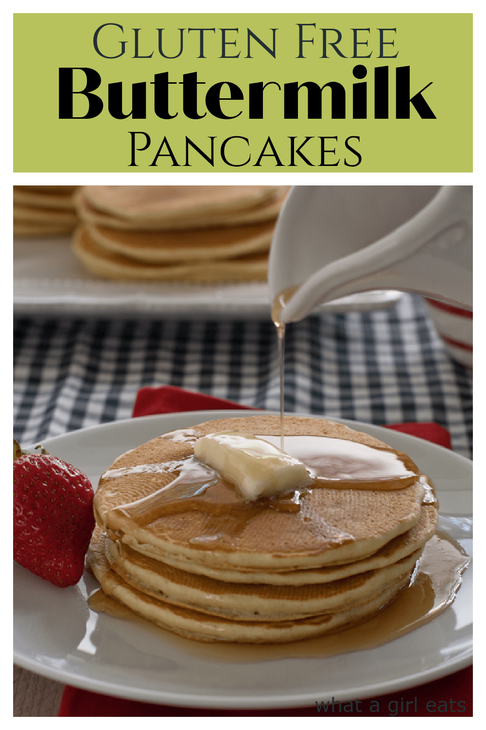 This gluten free buttermilk pancake recipe is just as good as the regular version and much better than boxed mixes.