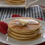 pancakes with syrup pour.