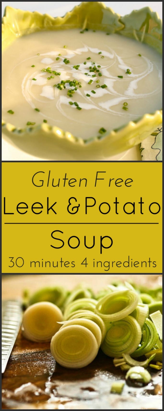 Potato Leek Soup is a basic French soup. It's also naturally gluten free!