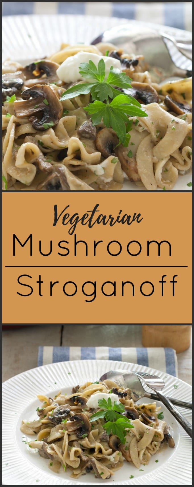 Vegetarian Mushroom stroganoff.
