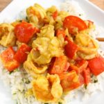 Yellow Curry Shrimp with Ginger Jasmine Rice