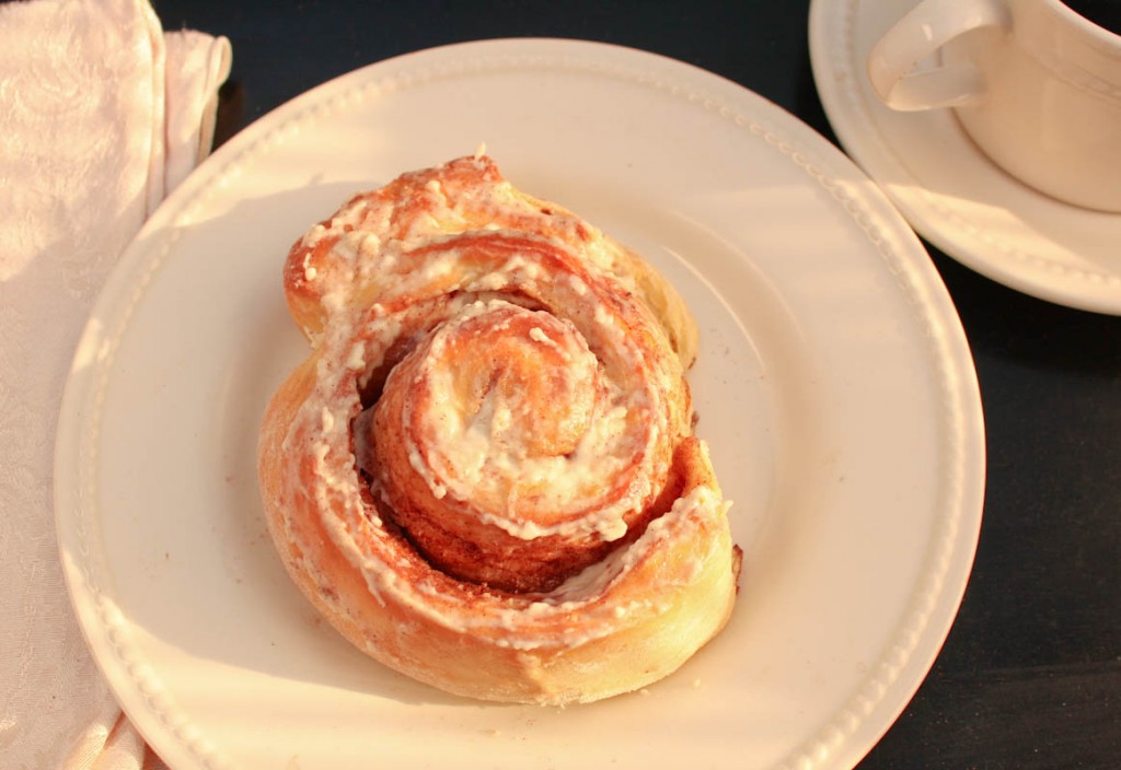 Homemade cinnamon rolls are the perfect start to any weekend breakfast or brunch. Get the recipe from WhatAGirlEats.com