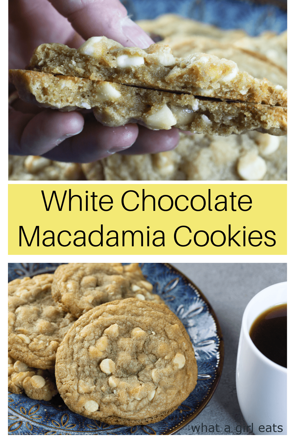 White chocolate macadamia cookies rival the ones you find in a bakery. Extra large cookies with chewy centers and a hint of caramel.