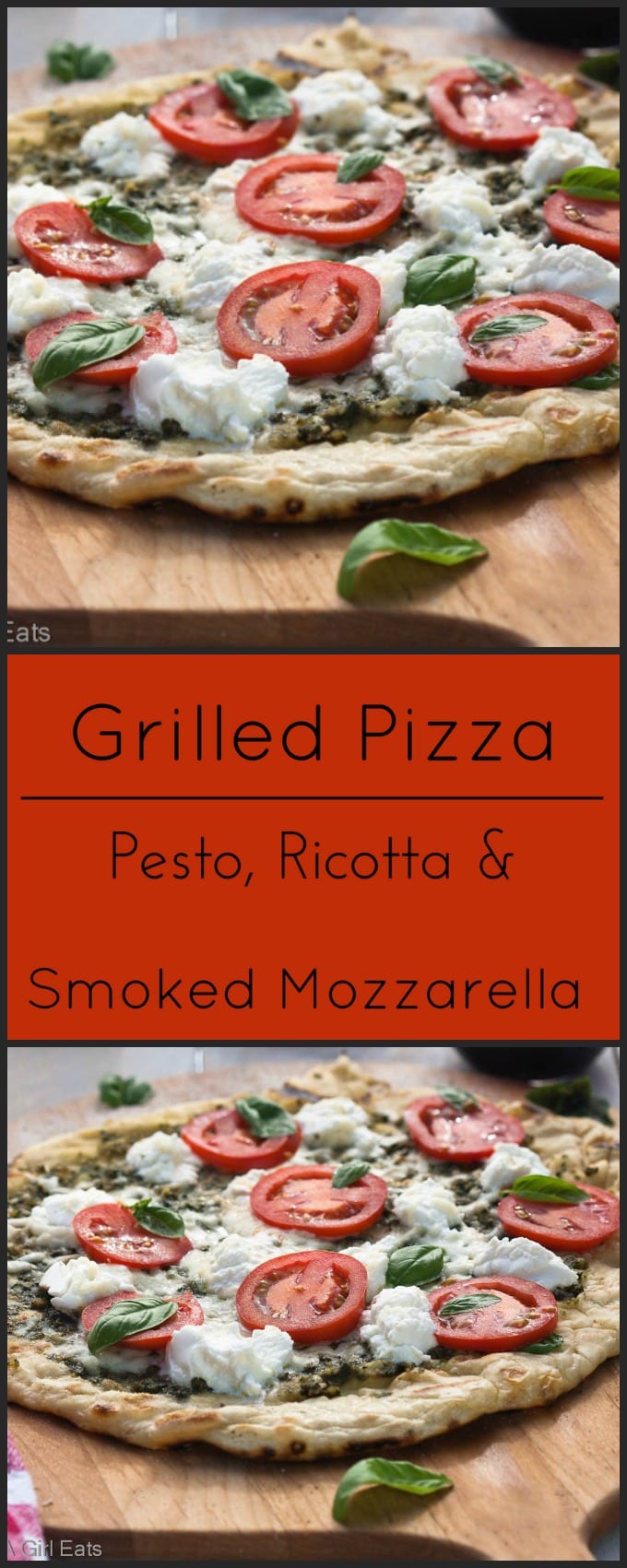 Grilled Pizza Pesto Cheese