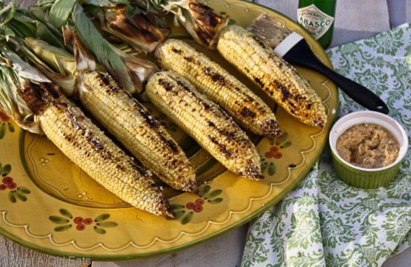 Grilled Corn on the cob with Lime-Chili-Parmesan Butter