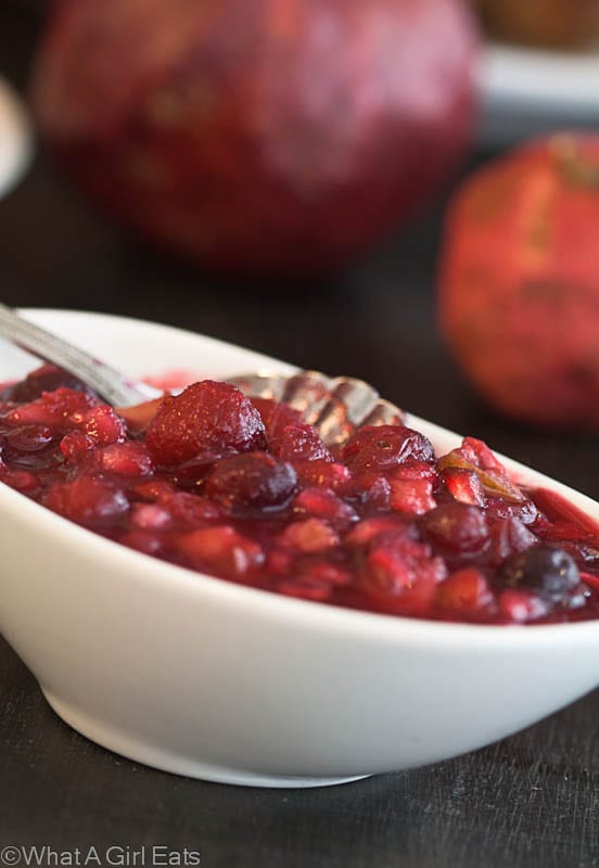 Cranberries with Ginger, Pomegranate, and Pears | What a Girl Eats