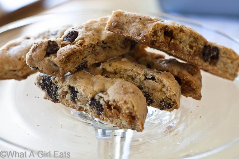 Chocolate Chip Biscotti with Cherries and Almonds