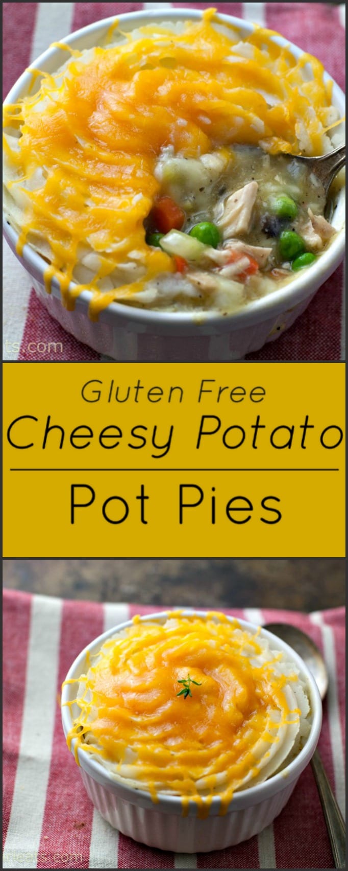 Cheesy Potato-Crusted Chicken Pot Pies - What A Girl Eats