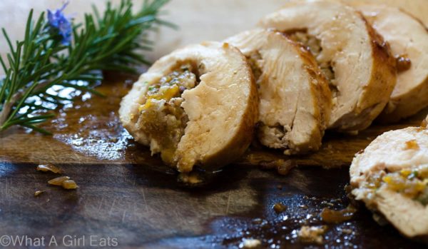 Apricot-Walnut and Rosemary Stuffed Chicken Breast | What a Girl Eats