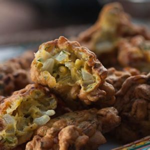 Onion fritters. whatagirleats.com