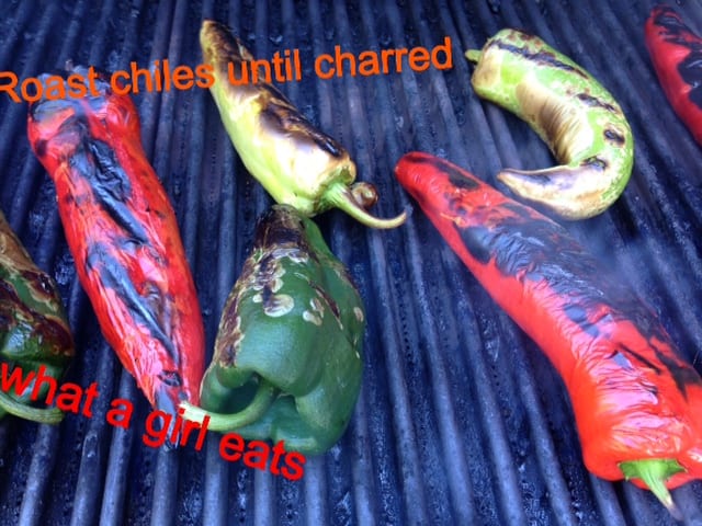 chiles on grill