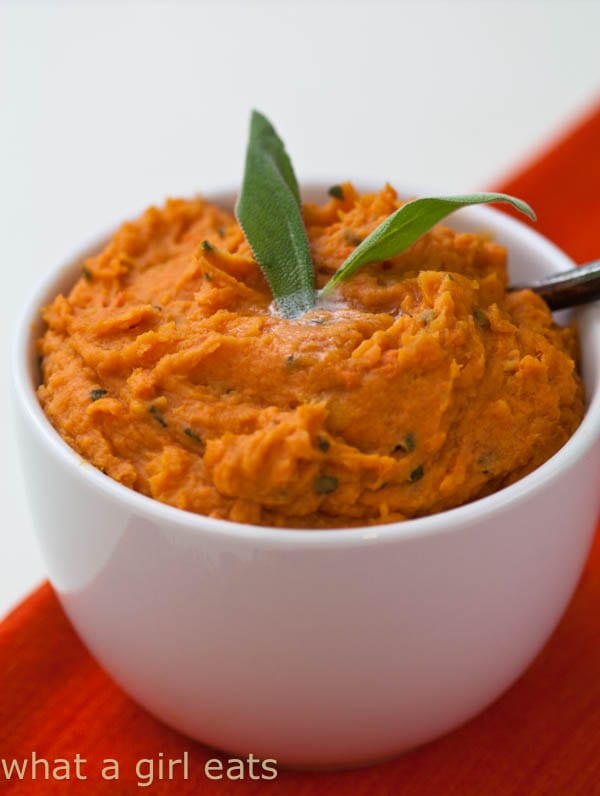 Mashed Sweet Potatoes with Browned Sage