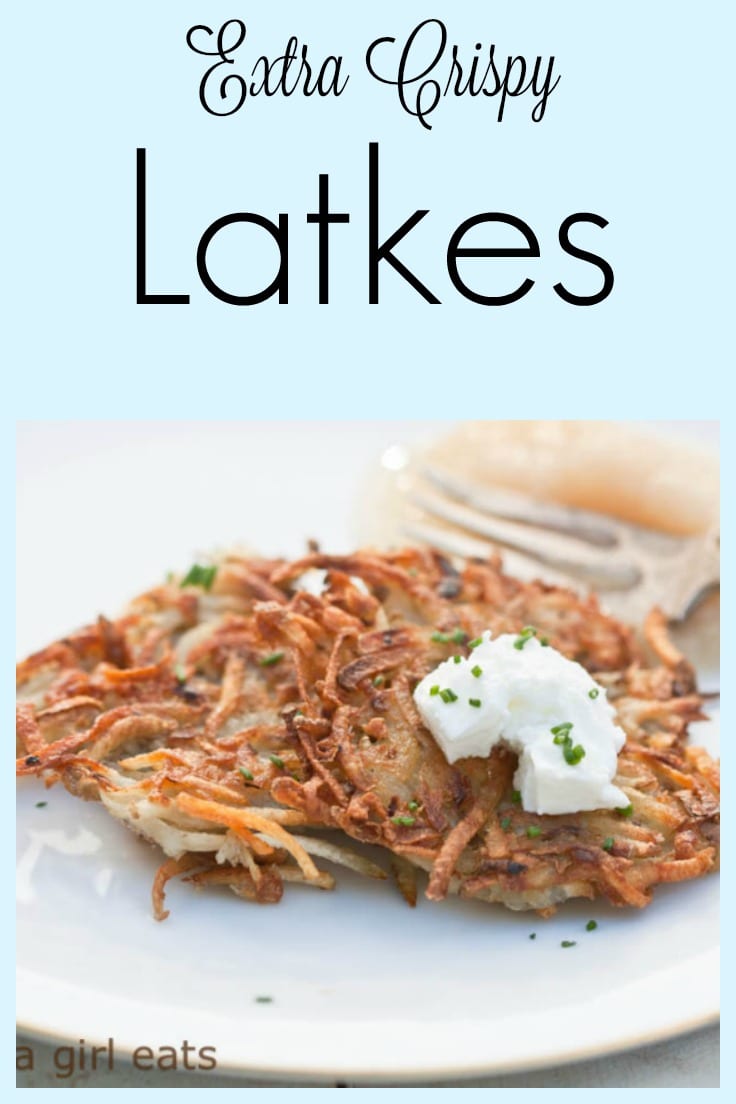 Crispy potato latkes are a delicious side dish. Potato pancakes that are pan-fried to tender on the inside and crispy on the outside.