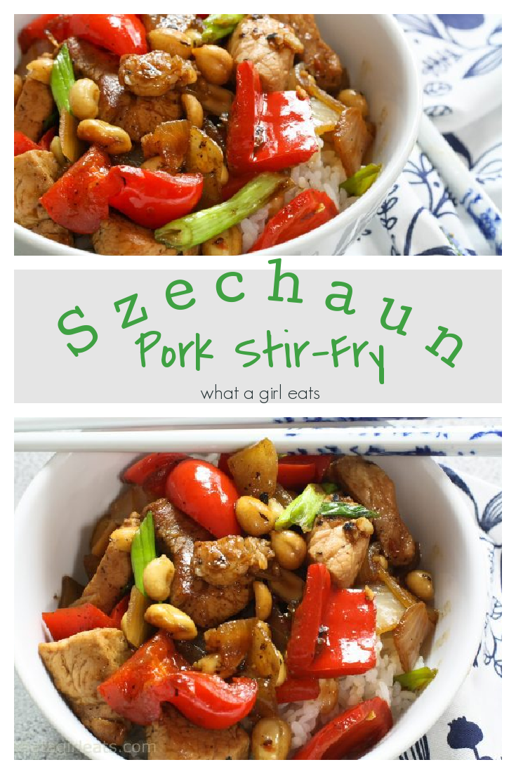 Szechuan Pork stir fry is a quick and delicious dinner. With tender pork, crispy vegetables, and a savory, spicy sauce, it will be one of your favorite meals!