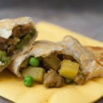 Indian Curried Ground Meat Samosas - Get the recipe on WhatAGirlEats.com