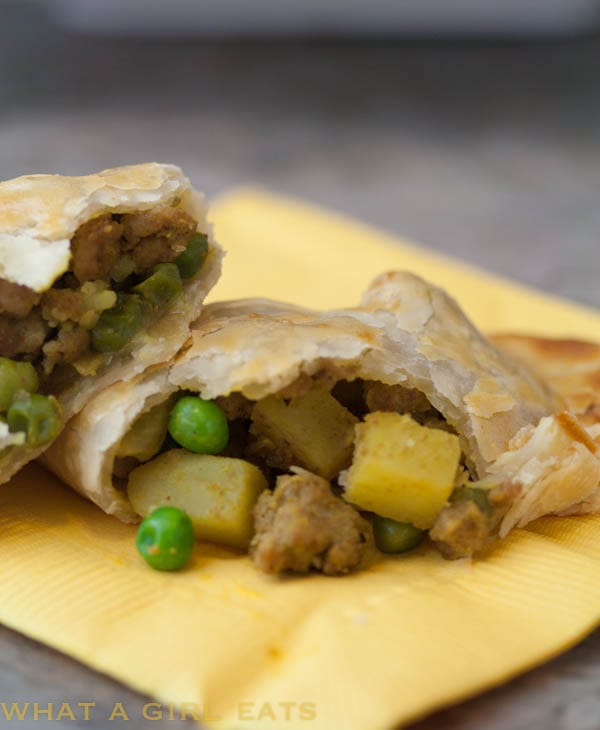 Indian Curried Ground Meat Samosas