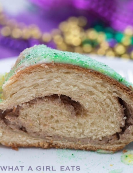 A slice of King Cake.
