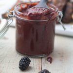 Blackberry BBQ sauce ﻿is a sweet, tangy condiment for just about any meat that you might want to grill. | @whatagirleats