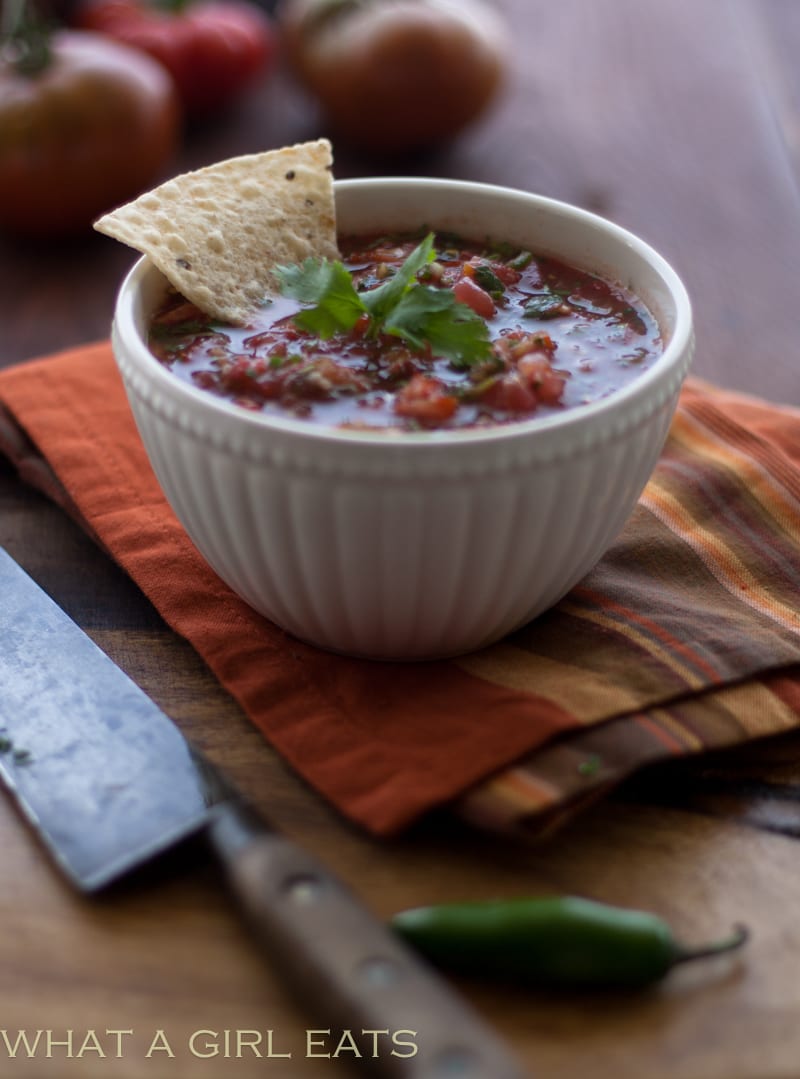 Salsa fresca is a quick, easy, and fresh homemade salsa. This easy salsa recipe is a great way to use fresh garden tomatoes.