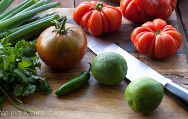 ingredients for salsa fresca.