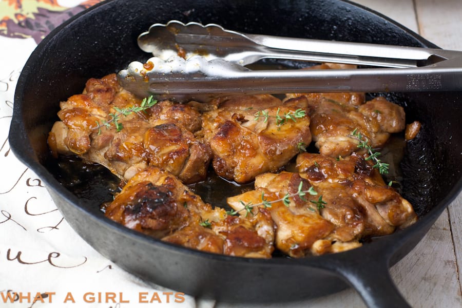 Apricot-Ginger Glazed Chicken - What A Girl Eats