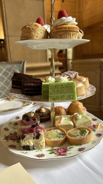 Tea tower at the Millennium Biltmore hotel.