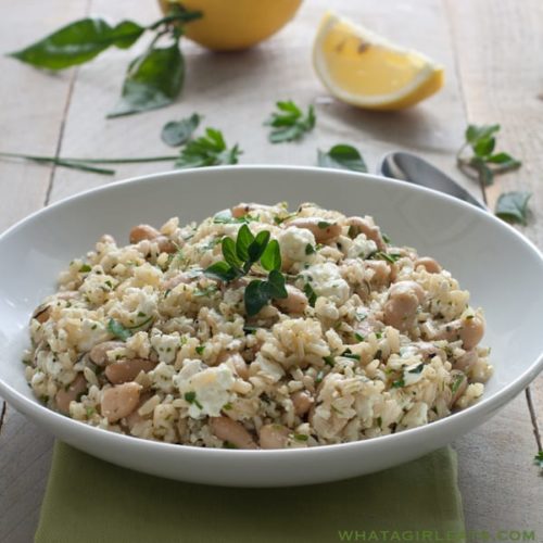 Mediterranean Rice Salad With Herbs And Feta