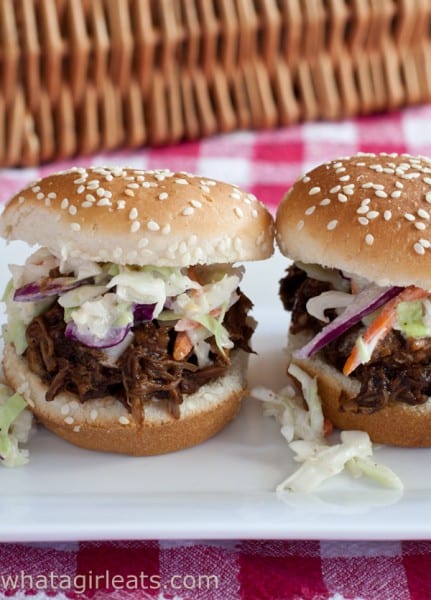 Pulled Pork Sliders with Western South Carolina-Style Barbecue Sauce.
