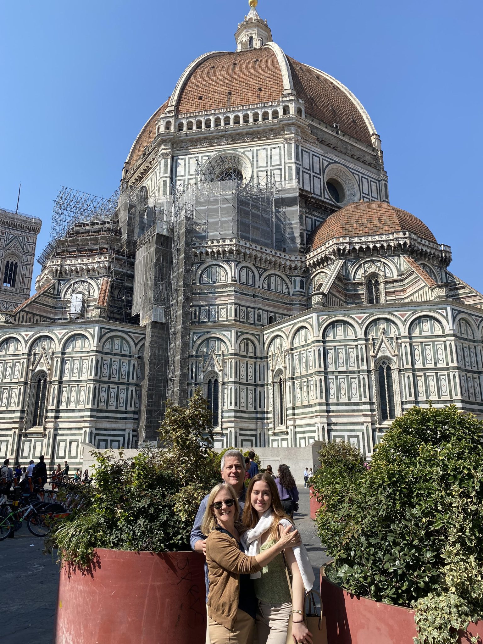 Family in front of the Duomo in Florence.