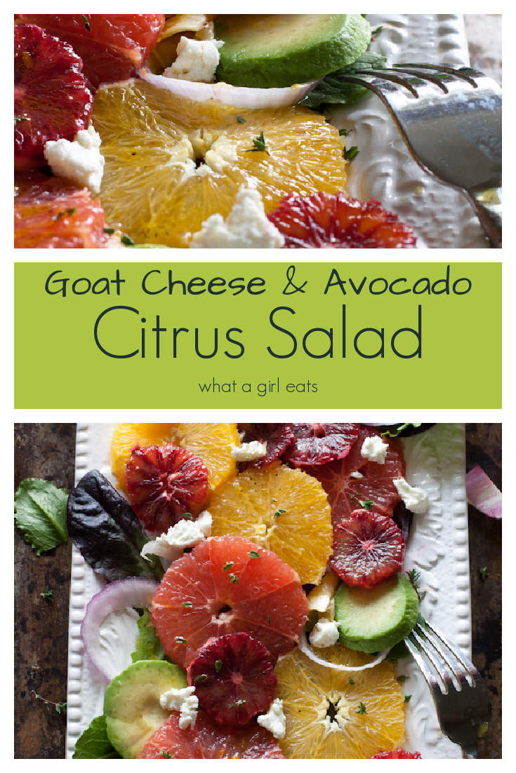 Citrus salad is drizzled with orange Dijon vinaigrette. It is a bright homemade citrus salad dressing packed with flavor from freshly squeezed oranges, dijon mustard, and fresh thyme. Best served over a bed of greens with a variety of winter citrus fruits, avocado, red onion, and goat cheese, this may become your new favorite dressing for the citrus salad!