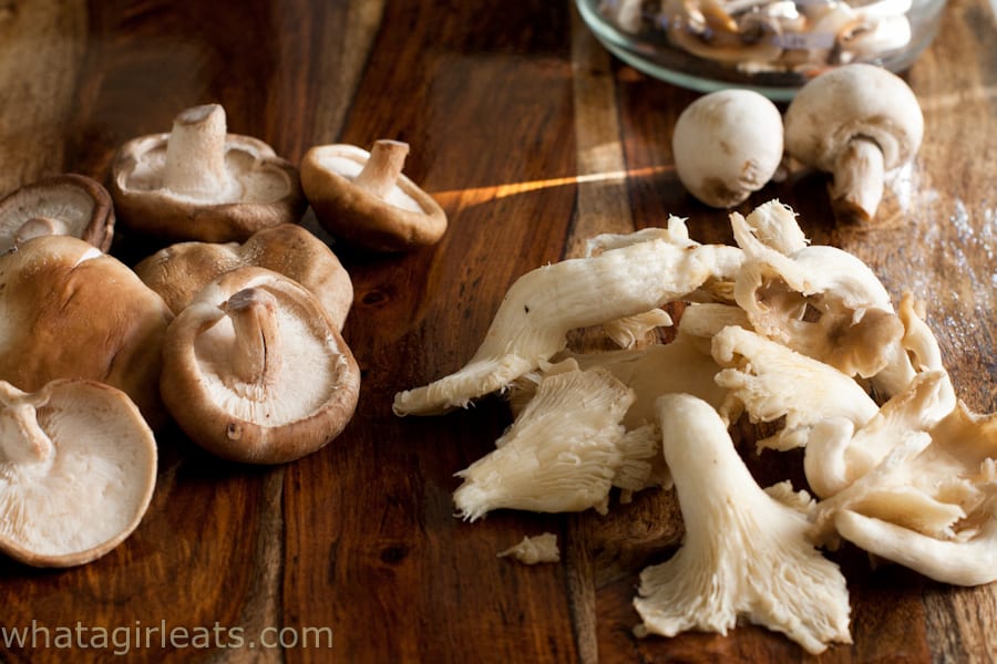 Wild mushrooms.
