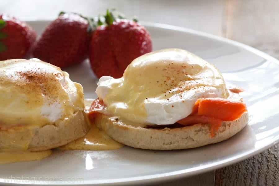 Eggs Royale (smoked salmon eggs Benedict) - Caroline's Cooking