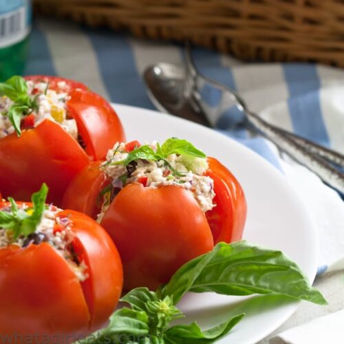 Greek Tuna Salad is a Mediterranean take on classic tuna salad.