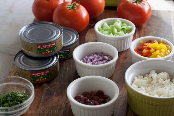 Greek Tuna Salad Ingredients