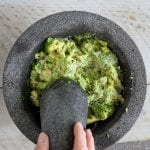 Jalapeño Shallot Guacamole. Just a squeeze of lime prevents the avocados from turning brown.