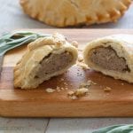 Inside of sausage hand pies. Perfect for picnics, tailgating or lunches.