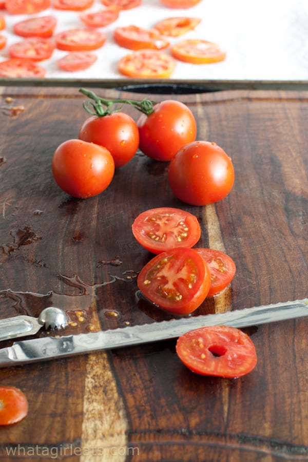 Tomatoes on a cutting board