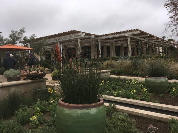 The newly renovated 1919 Cafe at the entrance to the Huntington Library And Gardens In Pasadena.