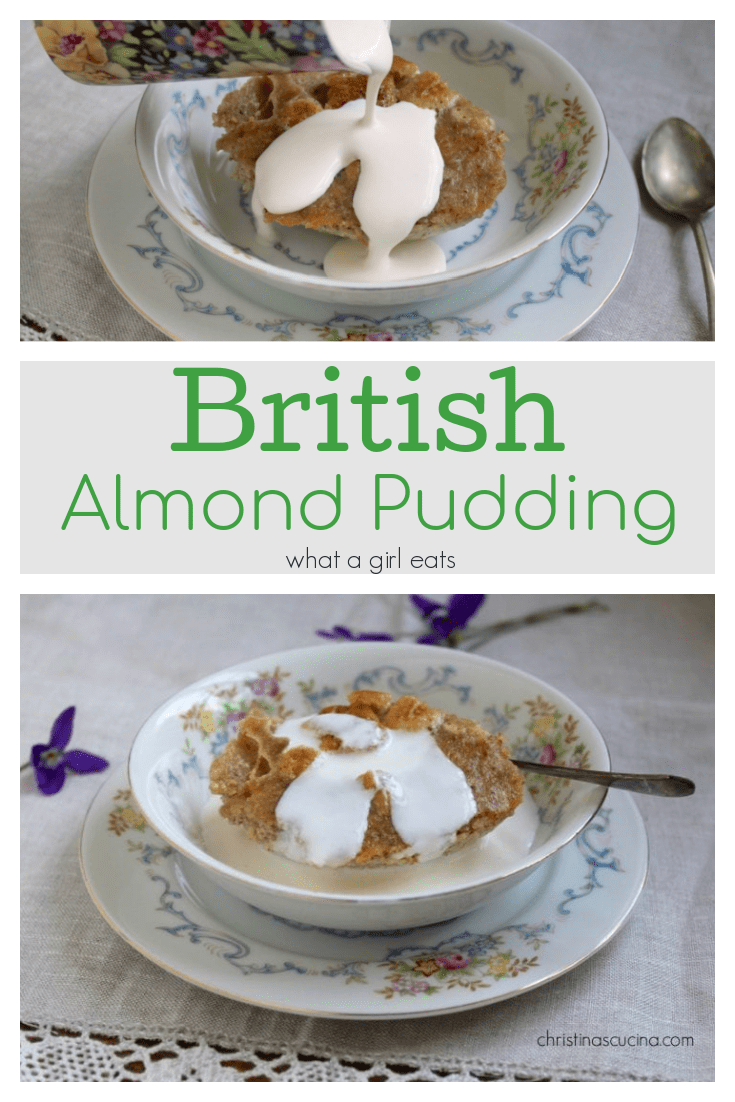 This Ipswich Almond Pudding is a traditional British dessert. It's delicious served warm with cream.