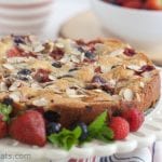 Grain free Fresh Berry cake is a delicious addition to your gluten free baking!
