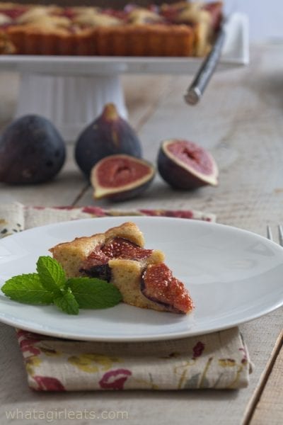 Gluten free fig and walnut tart.