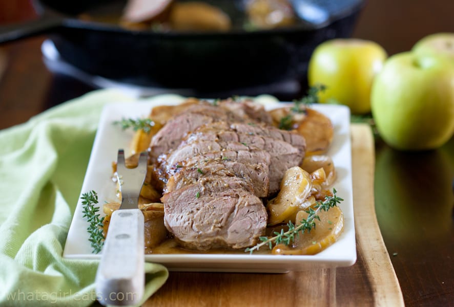 Pork Tenderloin with Apples and Brandy