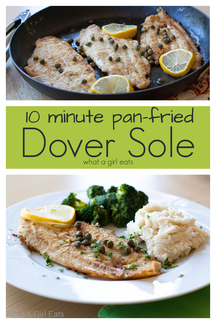 Pan-fried Dover sole is ready in under 20 minutes and is a delicious addition to an healthy meal plan.