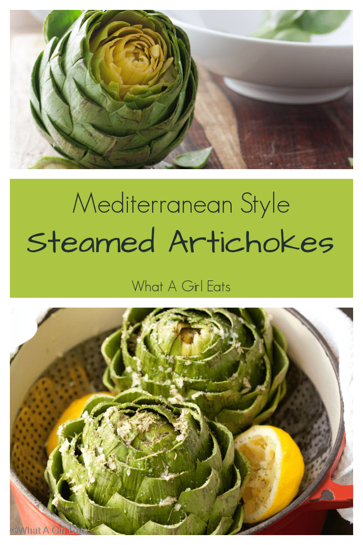 Mediterranean style steamed artichokes are a delicious spring appetizer or vegetable. Naturally low-carb and keto friendly.