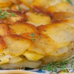 tight shot of pommes anna on a platter
