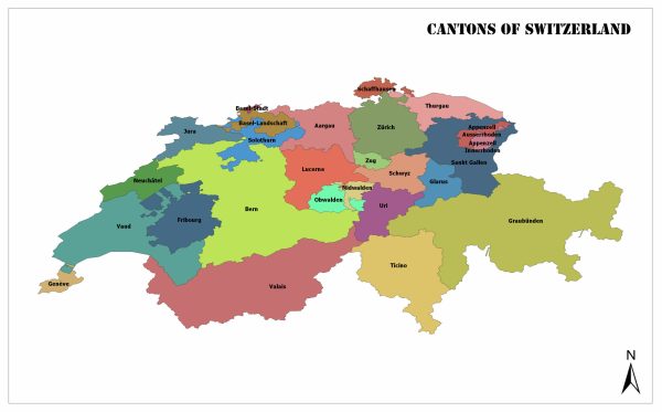 Switzerland map.