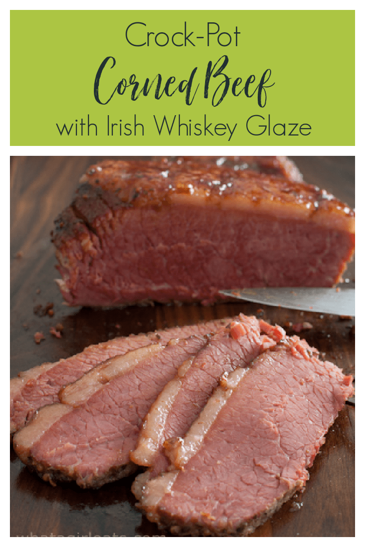 This Crock-pot corned beef is slow cooked until tender and then finished with an Irish whiskey glaze for a delicious twist on a spring classic.