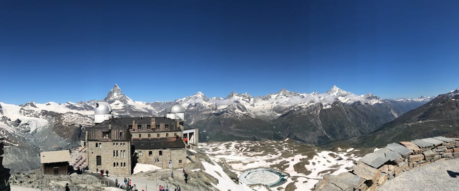 Panorama view of the Alps.